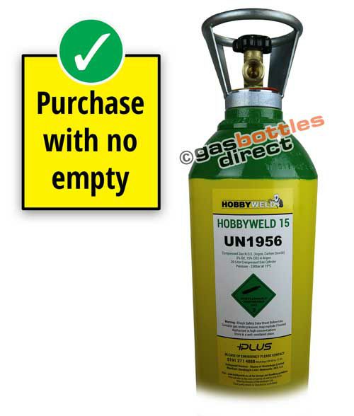 Hobbyweld 15 Plus Welding Gas New Full Cylinder